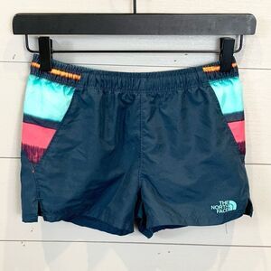 The North Face girls size small 7/8 Teal and Navy athletic Shorts